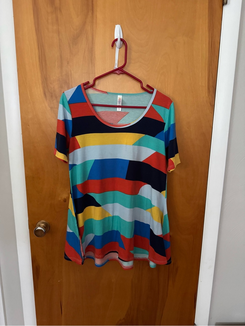 LuLaRoe Multicolor Striped Scoop Neck Tee - XS